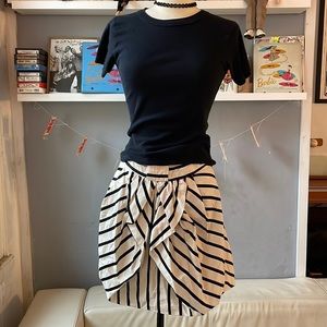 Eva Franco striped Bubble Bustle Mini Skirt  2